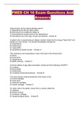 PMED CH 16 Exam Questions And Answers