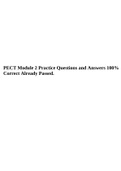 PECT Module 2 Practice Questions and Answers 100% Correct Already Passed.