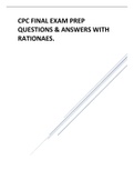 CPC Final Exam Prep Questions & Answers with Rationales.