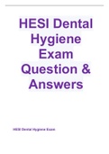 HESI Dental Hygiene Exam question & answers 2023