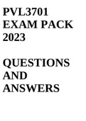 PVL3701 EXAM PACK 2023