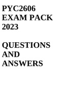 PYC2606 EXAM PACK 2023