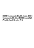 HESI Community Health Exam 2023 | Community Health_HESI Exam 2023 (Verified and Graded A+)
