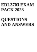 EDL3703 EXAM PACK 2023