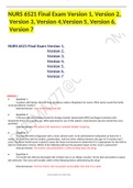 NURS 6521 Final Exam Version 1, Version 2, Version 3, Version 4,Version 5, Version 6, Version 7 (2022-2023) LATEST UPDATE