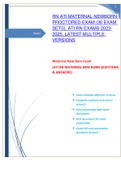 RN ATI MATERNAL NEWBORN PROCTORED EXAM (36 EXAM SETS), ATI RN EXAMS LATEST MULTIPLE VERSIONS