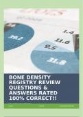 BONE DENSITY REGISTRY REVIEW QUESTIONS & ANSWERS RATED 100% CORRECT!!