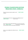 PUBLIC PASSENGER LICENSE PRACTICE TEST - INDIANA