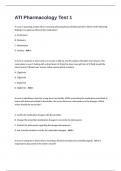 ATI Pharmacology Test 1 Questions And Answers 