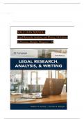 Solution Manual for Legal Research, Analysis, and Writing 5th Edition by Putman & Albright ISBN: 9780357619445, All 19 Chapters Covered, Verified Latest Edition