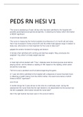 Exam (elaborations) Hesi pediatrics peds 