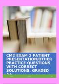 CM2 EXAM 2 PATIENT PRESENTATION/OTHER PRACTICE QUESTIONS WITH CORRECT SOLUTIONS, GRADED A+