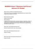 BUAD453 Exam 1 Questions And Correct Answers A+ Graded