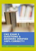 CM2 EXAM 5 QUESTIONS & ANSWERS VERIFIED 100% CORRECT!!