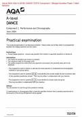 2024 AQA A-LEVEL DANCE 7237/X Component 1 Question Paper & MarkScheme (Merged) June 2024 [VERIFIED]