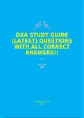 DXA STUDY GUIDE (LATEST) QUESTIONS WITH ALL CORRECT ANSWERS!!