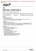 2024 AQA AS ENGLISH LITERATURE A 7711/2 Paper 2 Question Paper &Mark Scheme (Merged) June 2024 [VERIFIED]