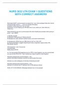 NURS 3632 UTA EXAM 1 QUESTIONS WITH CORRECT ANSWERS