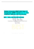 Walden University NRNP 6635 Week 10 Assignment/ NRNP I Human cc: CC (chief complaint): Difficulty with concentration.