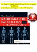 Test Bank For Radiographic Pathology for Technologists, 8th Edition by Nina Kowalczyk All Chapters 1-12 UPDATED