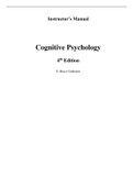 Cognitive Psychology Connecting Mind, Research and Everyday Experience 4e Bruce Goldstein (Solution Manual)