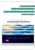 Solution Manual for Principles of Corporate Finance 14th Edition by Richard Brealey, Stewart Myers, Franklin Allen and Alex Edmans, Complete Chapter 1 - 34 | Newest Version