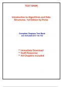 Test Bank for Introduction to Algorithms and Data Structures, 1st Edition by Perez (All Chapters included)