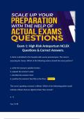 Exam 1: High Risk Antepartum NCLEX Questions & Correct Answers.  