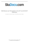 HESI Review over 700 Questions to the 2017 and 2018 EXIT EXAM .