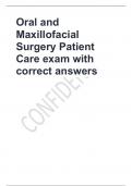 Oral and Maxillofacial Surgery Patient Care exam 