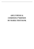 TEST BANK FOR ADULT PHYSICAL CONDITIONS 1STEDITION BY MAHLE