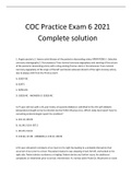 COC Practice Exam 6 2021 Complete solution