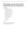 Eindexamen Samenvatting Biologie, Alles wat je moet weten!