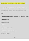 Cardiopulmonary anatomy and physiology chapter 5 ( jardins) GRADE BOOSTER