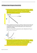 AP Physics Unit 1 Progress Check MCQ 2023.