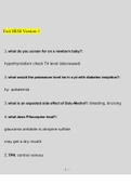 Exit HESI Version 1 Exams Questions and Answers (2022/2023) (Verified Answers)