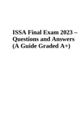 ISSA Final Exam 2023 (Questions and Answers  Guide Graded 100%)