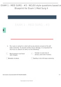 EXAM 1 - MED SURG - #3 - NCLEX style questions based on Blueprint for Exam 1 Med Surg II