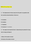 PHTLS Pre & Post Test Exam Questions and Answers (2022/2023) (Verified Answers)