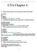 CNA Chapter 4 Exam Questions and Answers (2022/2023) 