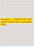 Wonderlic COMPLETE TEST QUESTIONS AND ANSWERS 2023