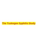 The Tuskegee Syphilis Study