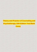 Theory and Practice of Counseling and Psychotherapy 10th Edition Test Bank Corey