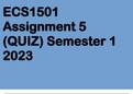 ECS1501 Assignment 5 Semester 1 2023