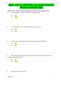 BIOL 1322 NUTRITION EXAM QUESTIONS WITH ANSWERS 2022