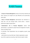 NAB Finance 2023 Study Guide