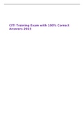 CITI Training Exam with 100% Correct Answers 2023