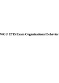 WGU C715 Exam Organizational Behavior.