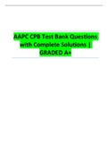 AAPC CPB Test Bank Questions with Complete Solutions | GRADED A+