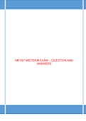 NR 507 MIDTERM EXAM – QUESTION AND ANSWERS 100% CORRECT
